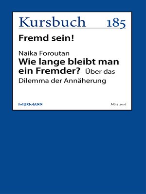 cover image of Wie lange bleibt man ein Fremder?